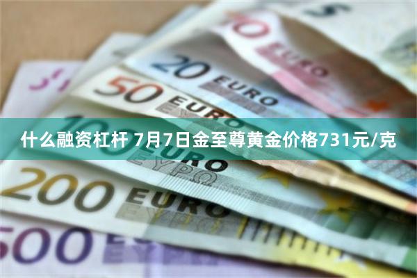 什么融资杠杆 7月7日金至尊黄金价格731元/克