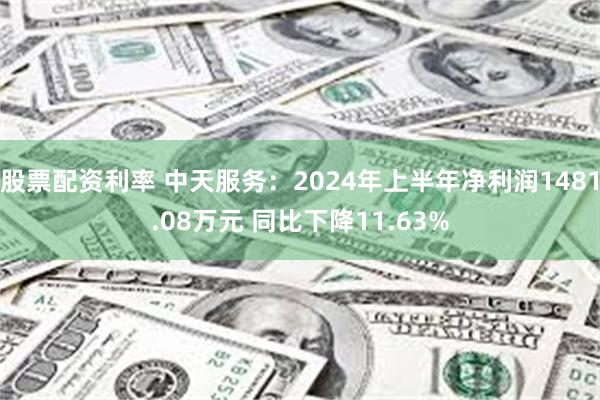 股票配资利率 中天服务：2024年上半年净利润1481.08万元 同比下降11.63%