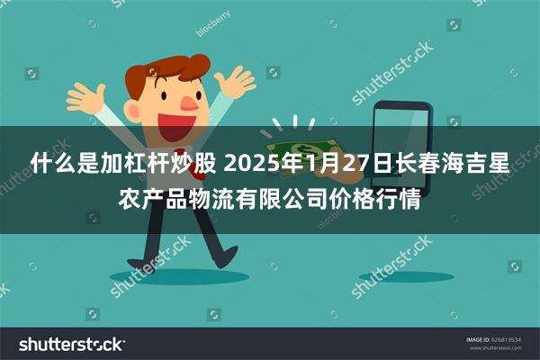 什么是加杠杆炒股 2025年1月27日长春海吉星农产品物流有限公司价格行情